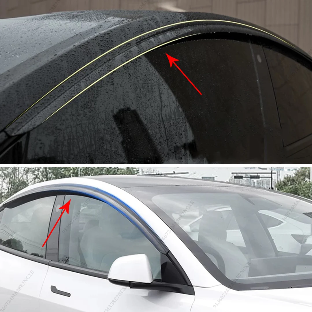 ل تسلا 2019-2024 نموذج Y الرياضة الرياح منحرف المطر الحرس الحاجب 4 قطعة أقنعة النافذة الظل تعديل التصميم اكسسوارات ضبط