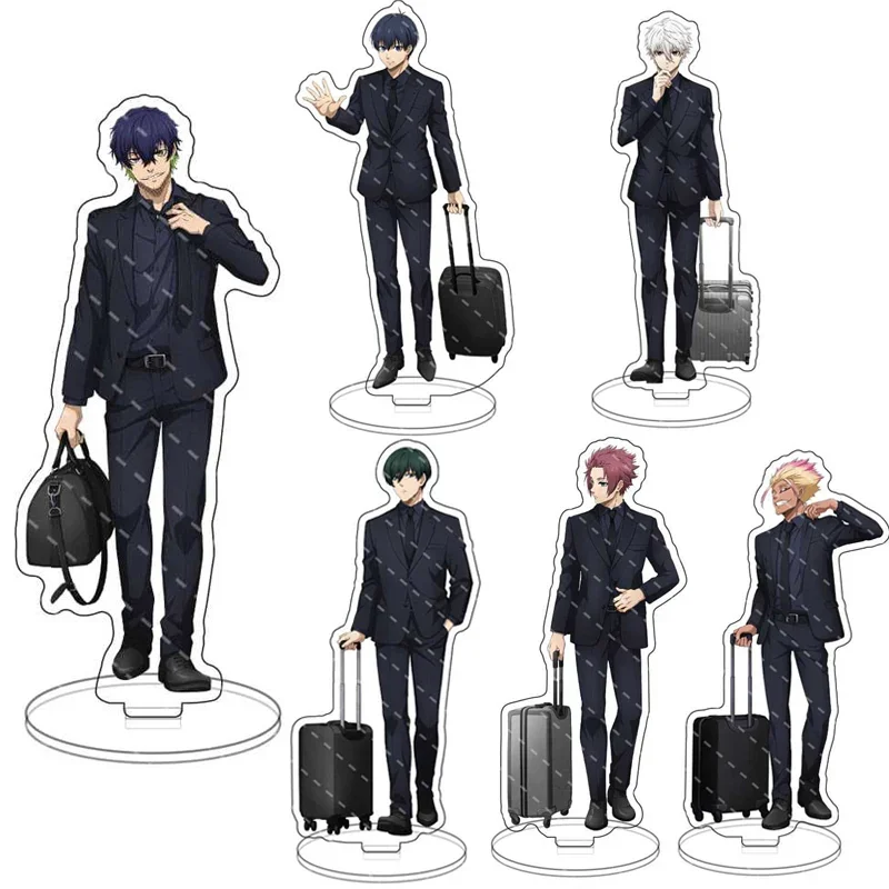 أنيمي البيت الأزرق الشخصيات الطرفية نموذج لوحة بدلة سوداء الاكريليك حامل سطح المكتب زخرفة المشجعين هدية مجموعات المتحمسين #2