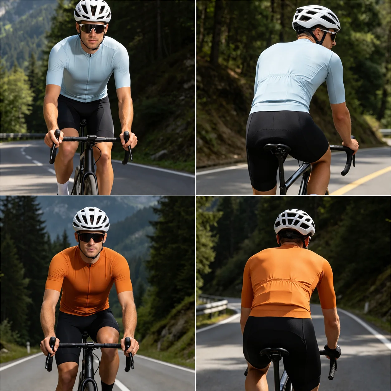 MALFC Herren Sommer Radsport-Trikot ohne Logo Hochwertige Kurzarm-Teamkleidung Fahrrad-Sportbekleidung – Detail 3