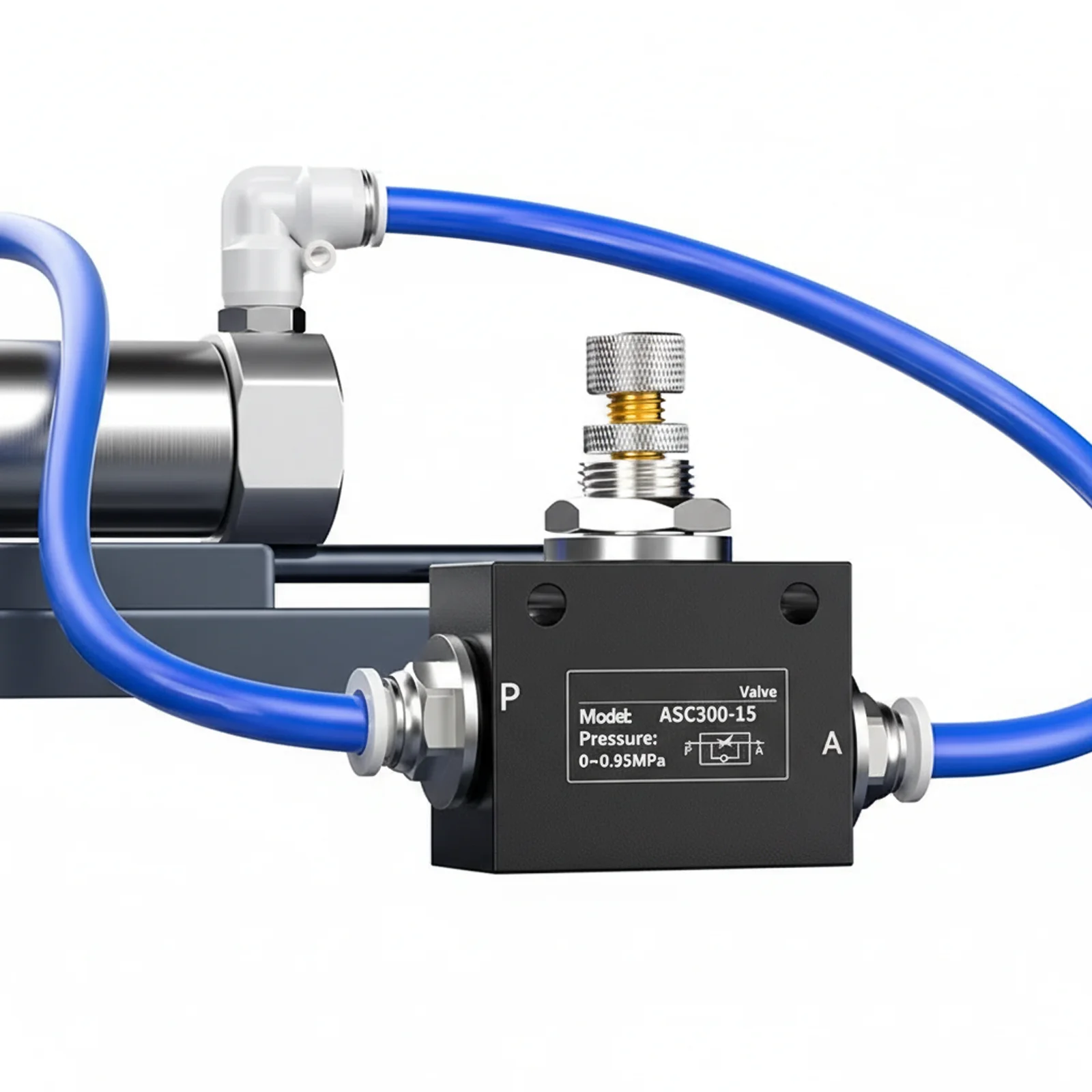 Unidirectional throttle valve RE/01/02/03/04 One in one out adjustable flow control valve ASC100