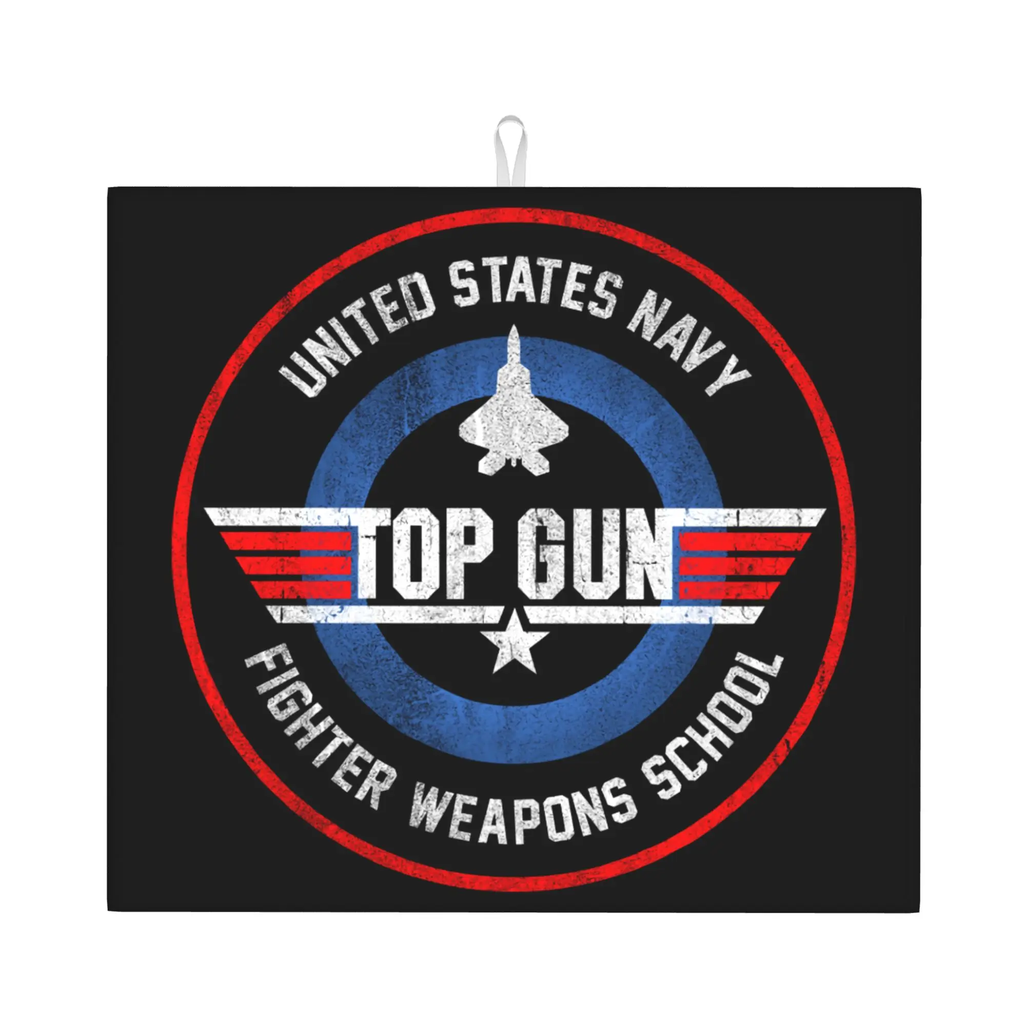 Drying Mat For Kitchen Top Gun Maverick Fighter Weapons School Water Absorbent Waterproof On Slip Kitchen Counter Protector Mat