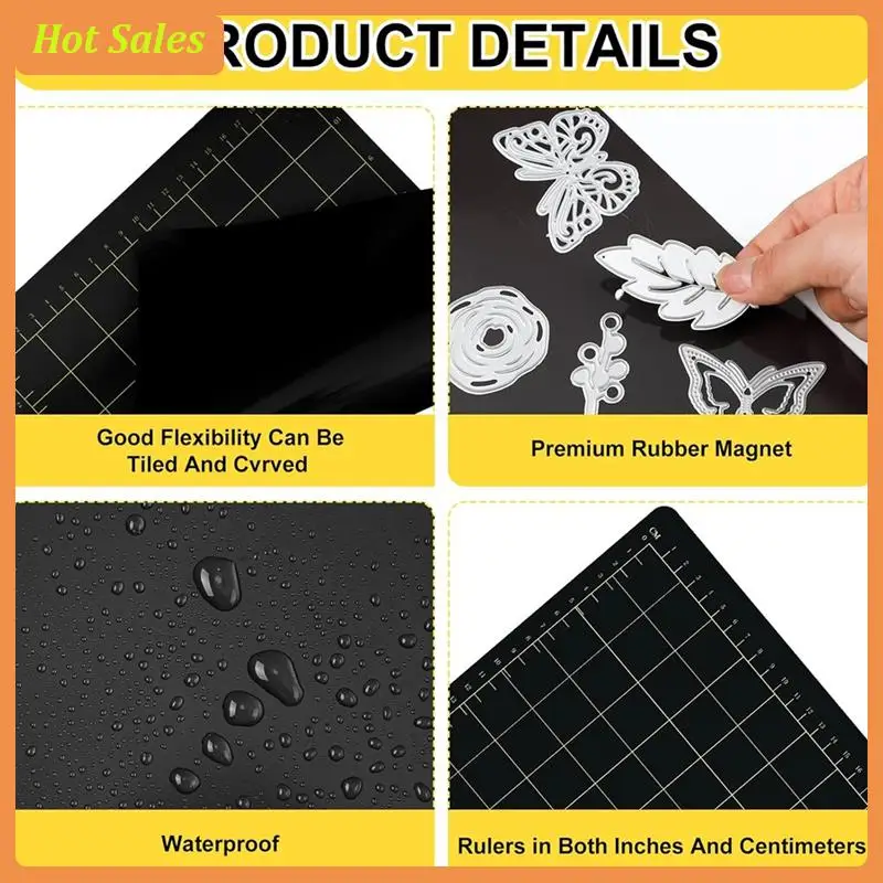 

AA05 2Pcs 9Inch W 12.5Inch L Magnetic Cutting Shim Grid Magnetic Shim Embossing Machine Die Pads Magnetic Shim For Die Cutter