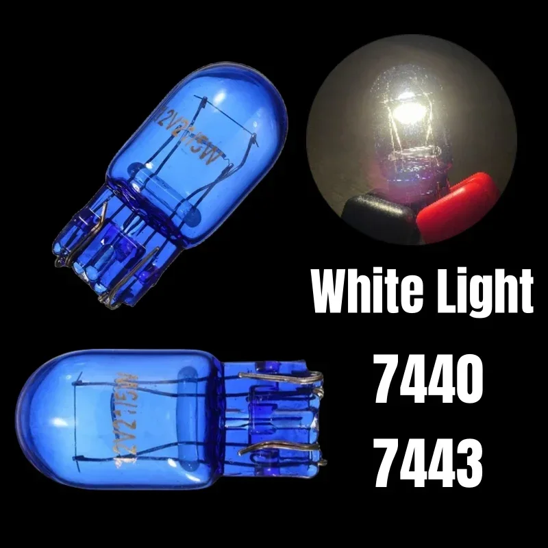 2/10 шт. Белая галогенная лампа 5000K W21 5 Вт T20 580 7440 7443 Одиночный двойной штифт Галогенная лампа DRL Боковой свет Hid Лампа без распыления