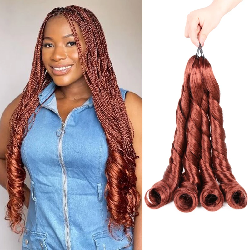 Snowdrop สังเคราะห์ Ombre Spiral Curl Hair Extension หยิกฝรั่งเศส Braiding Hair สําหรับ Braid หลวม Wave Curly ทอผ้า