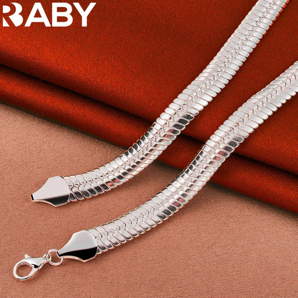 URBABY 925 فضة 8 مللي متر سلسلة العظام قلادة الإبداع الهدايا الشارع كل مباراة الحفلات والارتداء اليومي #3