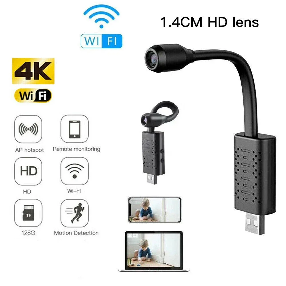 Minicámara inteligente U21, 4K, Wifi, portátil, P2P, IP/AP, Control remoto, USB, vigilancia, HD, 1080P, camaras de seguridad