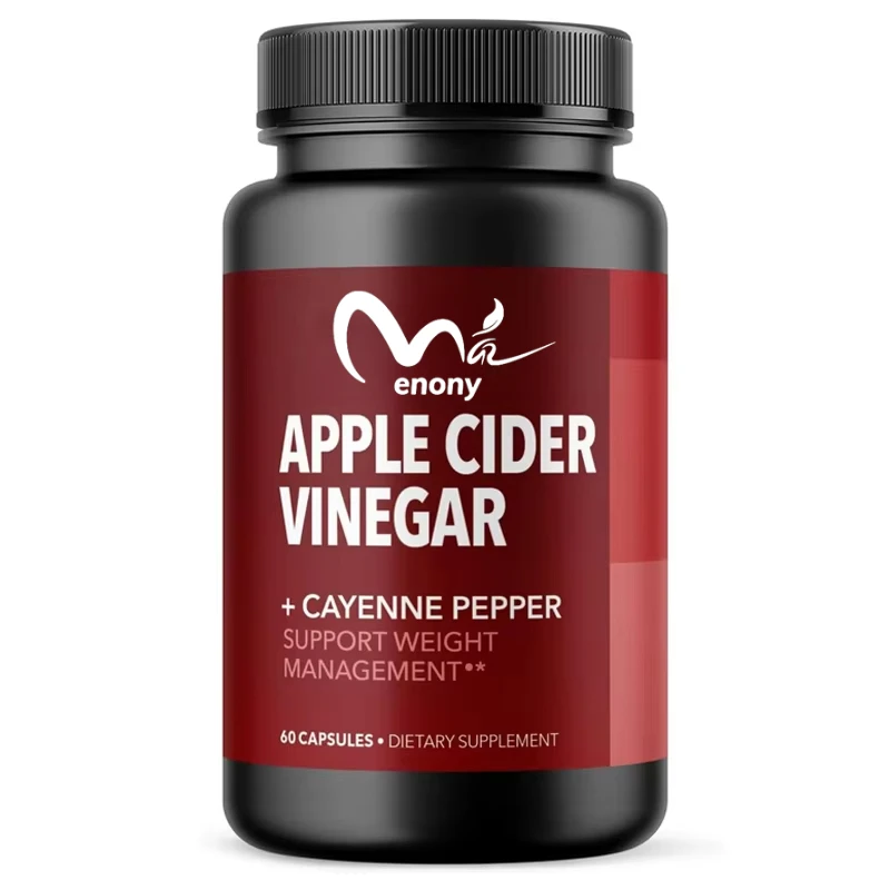 

Apple cider vinegar capsules contain 500mg of apple cider vinegar and 20mg of chili pepper, used for digesting vegetarian ACV