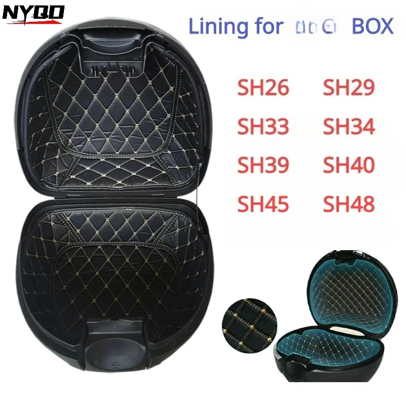 Large Capacity Motorcycle Tail Top Box Inner Pad Compressible Portable Trunk Lining for SH39 SH48 SH33 SH26 SH29 SH45 SH40