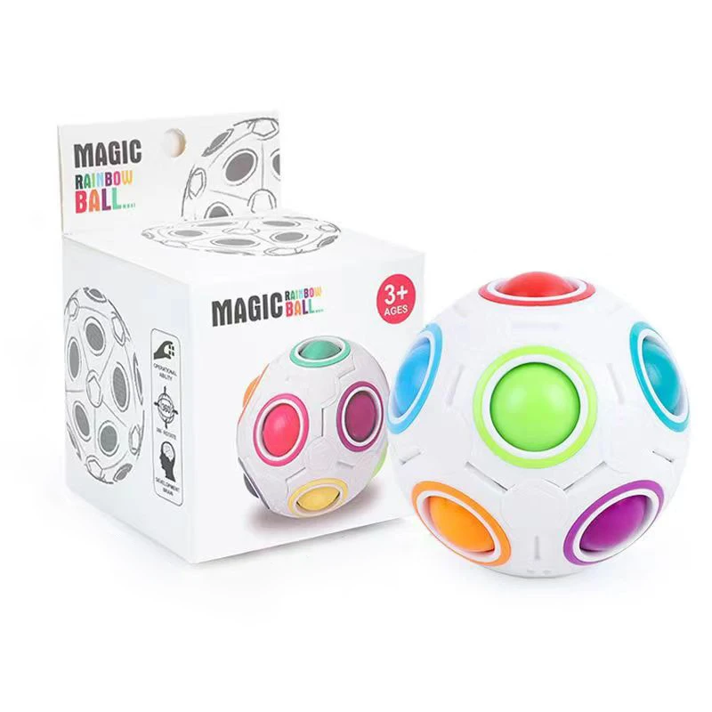 كرة مكعبة ألغاز قوس قزح السحرية، لعبة ألغاز كرة تململ دعابة الدماغ للبالغين في المكتب - حفلة عيد الفصح وعيد الحب.