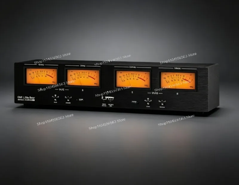 4-Channel Audio Switch Distributor Analog VU Meter Voice/Line Dual Input for RCA/XLR Level Rhythm Lamp