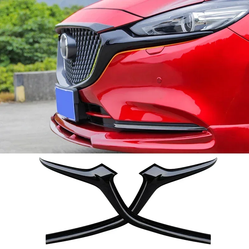 

New！ Car Grille Trim Strip Front Bumper Racing Grills Cover Trim Accessories for Mazda 6 ATENZA 2020 2021