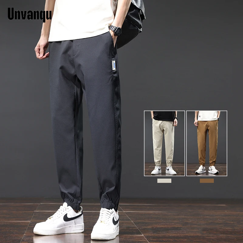 Unvanqu-Salopette de mode américaine pour hommes, été, mince, glace, hip hop, fjStreet, américains, décontracté, sarouel polyvalent