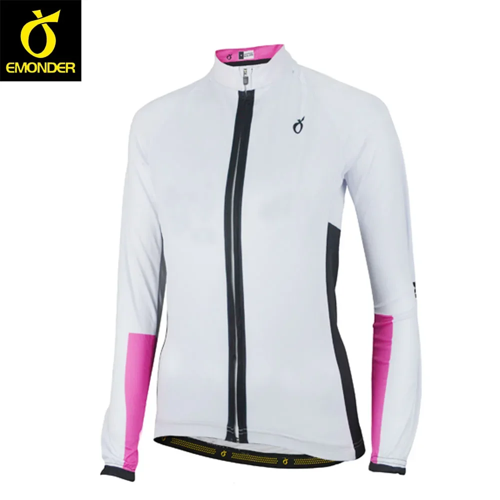 Women Fleece Cycling Jersey Emonder Winter Warm long Sleeve Bike Clothes Thermal Jacket free shipping bicycling jersey