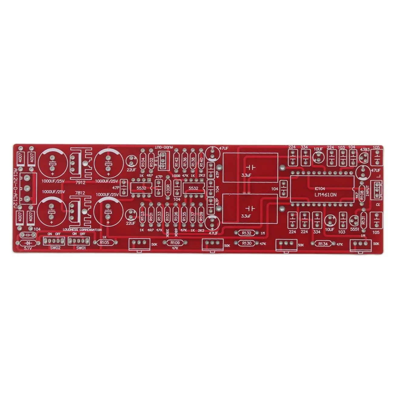 

LM4610+NE5532 With 3D Surround Equal Loudness Volume Adjustment Control Board HiFi Preamplifier PCB