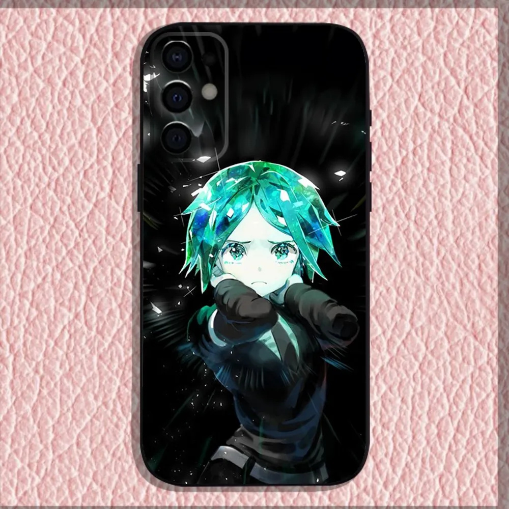 Houseki No K-Kuni Phone Case For Samsung S24,S21,S22,S23,S30,Ultra,S20,Plus,Fe,Lite,Note,10,9,5G Black Soft Shell