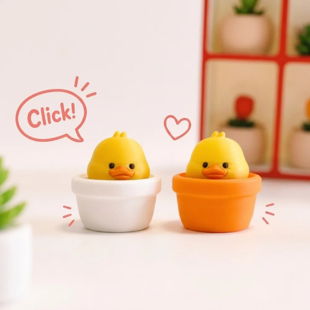3D Printed Keycap Clicker Pendant Key Ring Funny Fidget Clicker Keychain Duck Panda Dog Keyboard Fidgets Keychain Party Favors