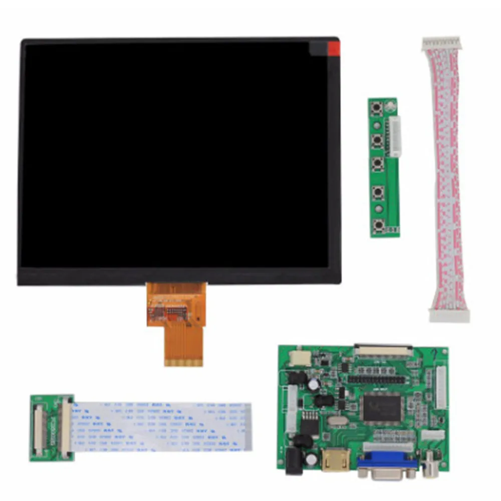 

HDMI-Compatible/VGA/AV Control Driver Board+8"Inch 1024*768 LCD Display For Lattepanda,Raspberry Pi Orange Pi