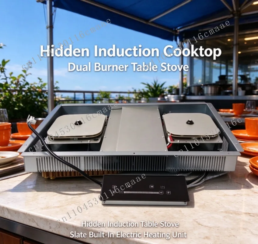 Hot-selling slate induction cooker Hidden induction desktop stove, slate built-in electric heating device