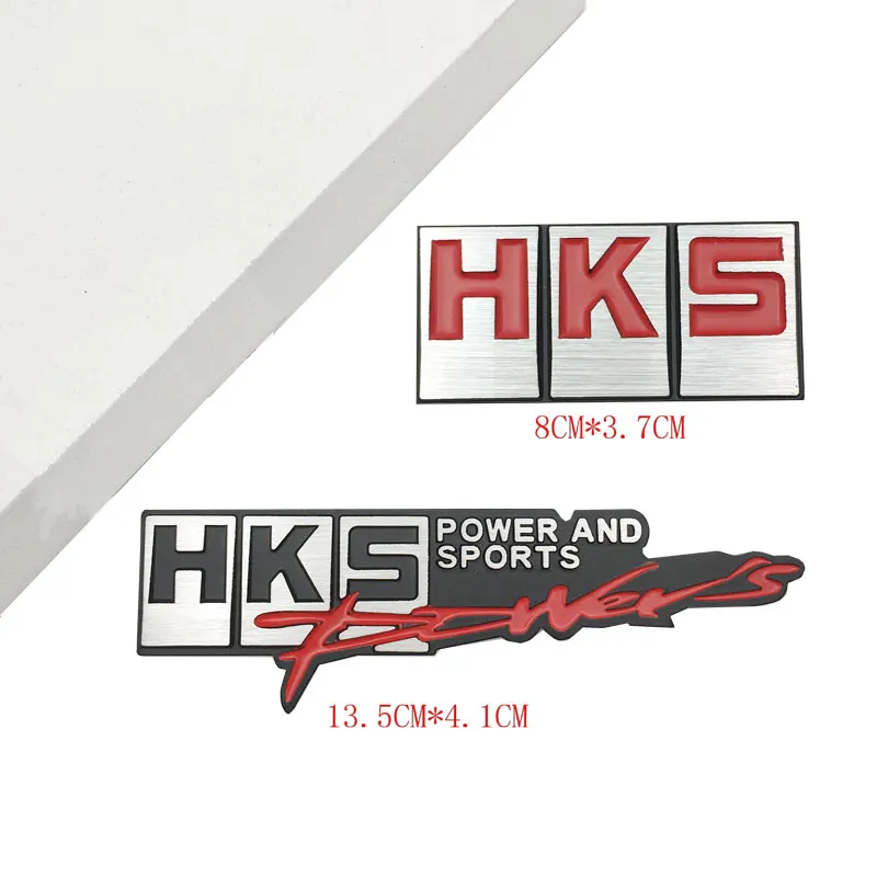 Metal 3D HKS Power Logo Stereo Modified Decals Emblem Car Stickers Decorations Badge Car Styling Alloy Auto Accessories