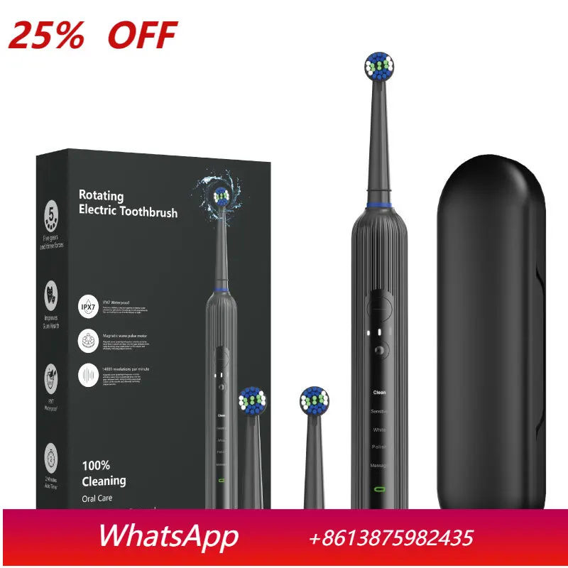 Yjq rotating electric toothbrush long battery life adult electric toothbrush