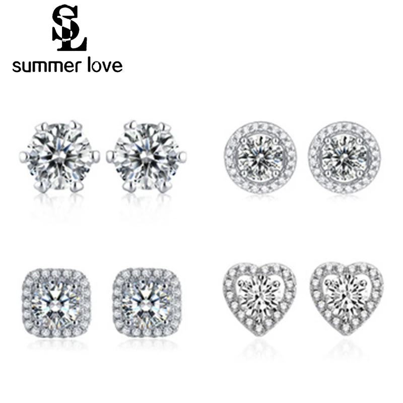 925 Sterling Silver Heart Pandant Moissanite Luxury Earrings For Women Fashion 2022 New Jewelry Wedding Accessories Trend Gift