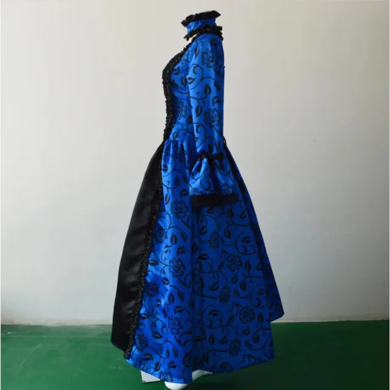 Abito da donna Cosplay Marie Antoinette abito da cerimonia vittoriano con maniche svasate medievali rinascimentale abito floreale gotico Plus Size