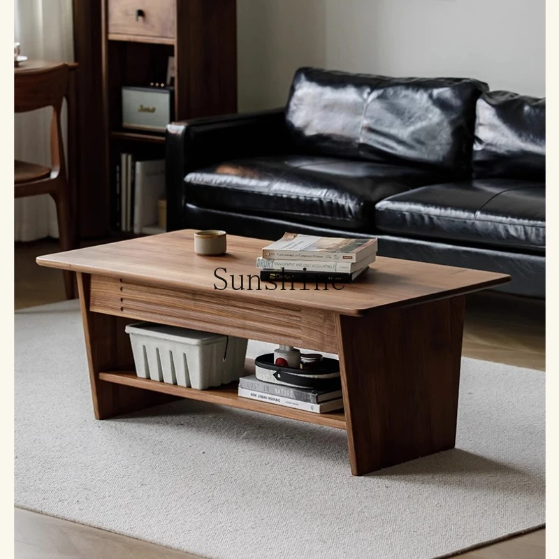 

Solid wood coffee table Nordic small apartment simple modern living room Japanese style