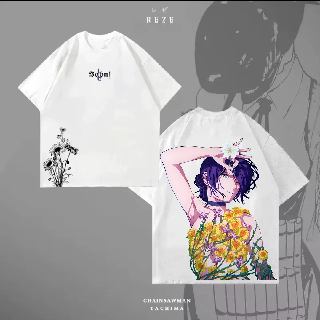 2026 Lesser Theme Cartoon Style T-shirt Cotton Comfortable Anime Fan Gift Fresh Dark Collision Men and Women Personality Wear