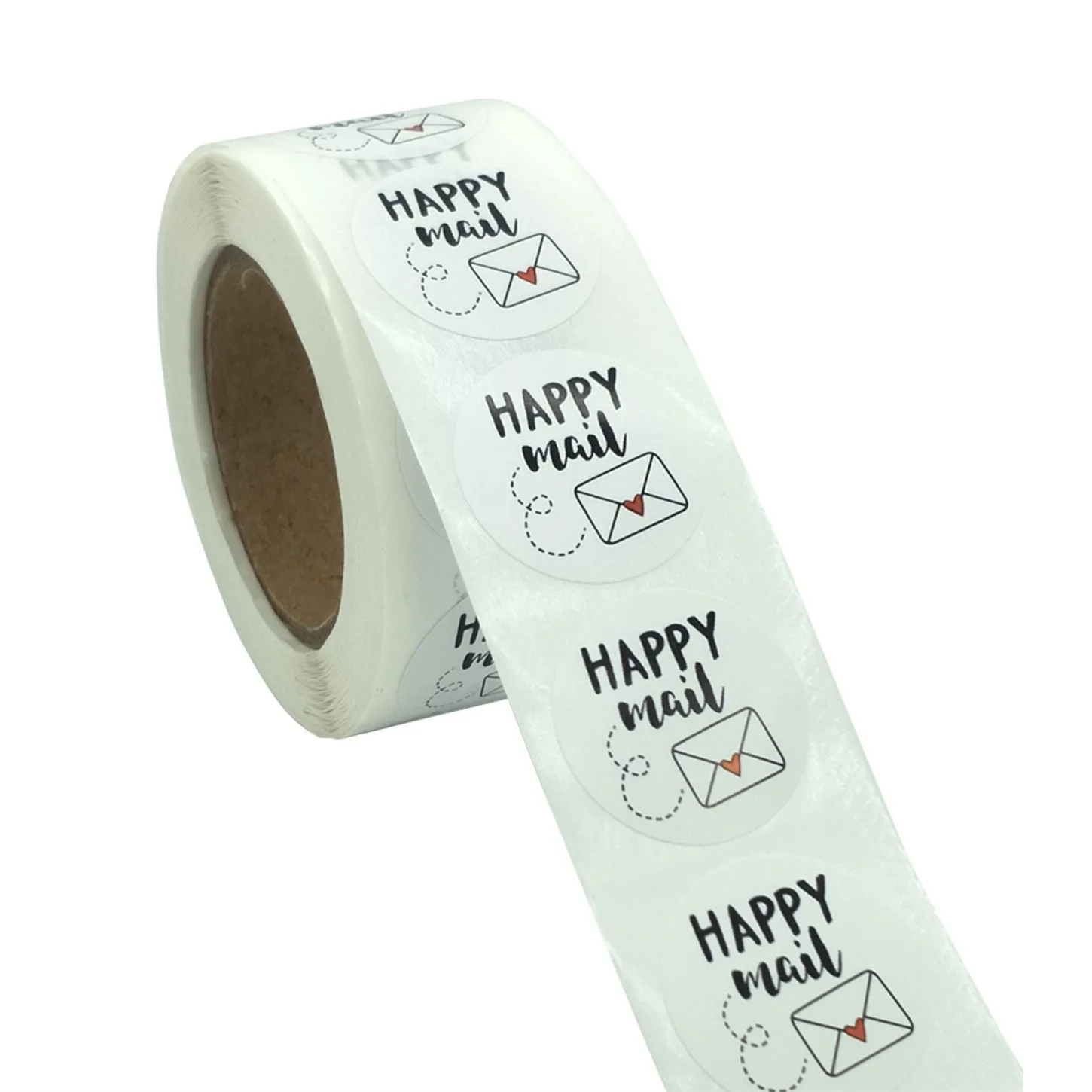 Pretty Color Happy Mail Stickers Thank You Sealing Labels Sticker 500pcs 1" for Small Business Gift Shipping Envelope Packaging