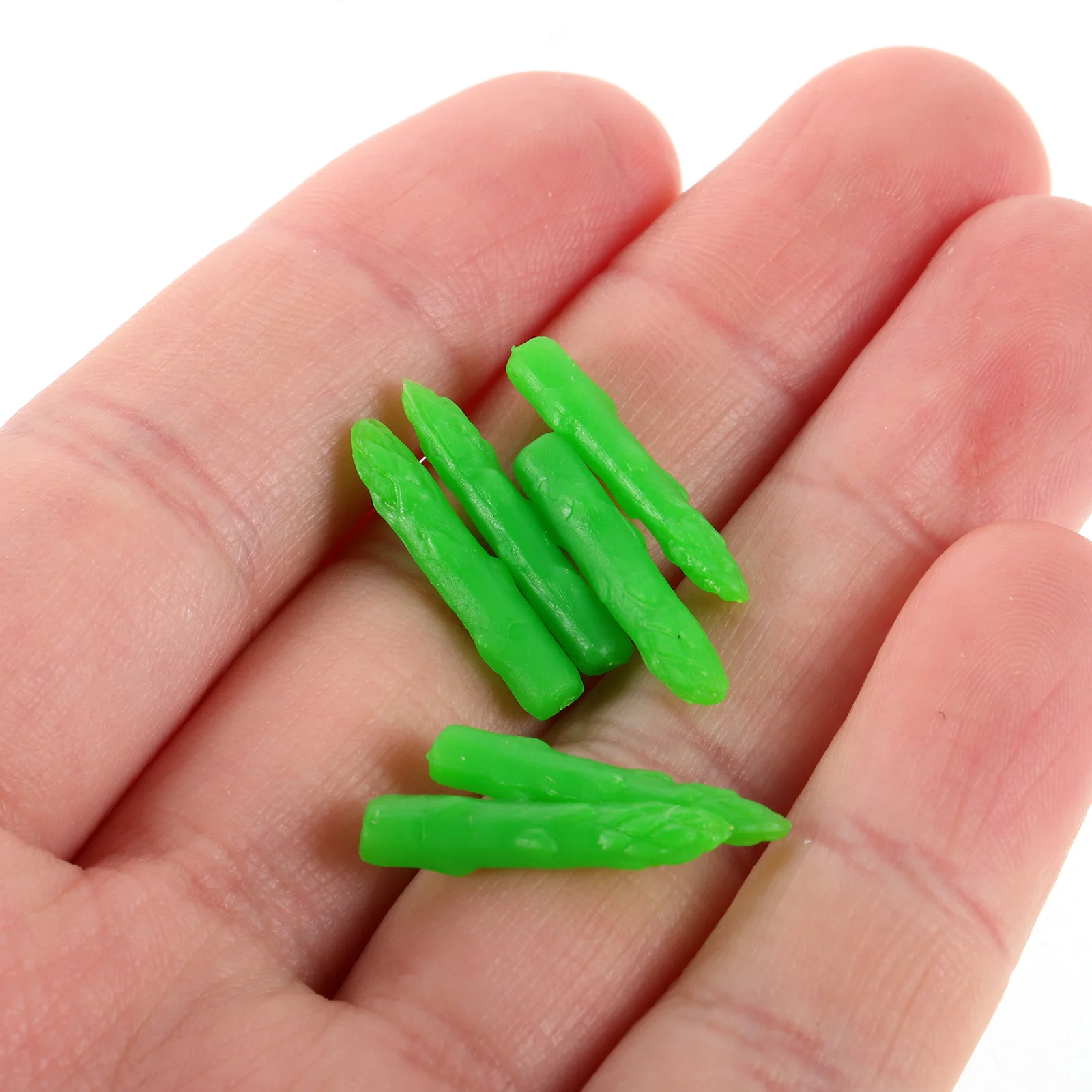 50 Pcs Mini Asparagus Props Artificial Food Simulated Vegetables Plant Plastic Fake