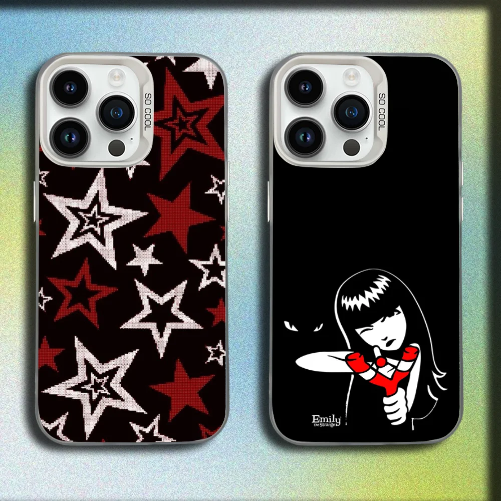 

Cat E-Emily The Strange Star Phone Case For iPhone 16,15,14,13,12,11,Mini,Pro,SE,MAX White Matte Shockproof Cover