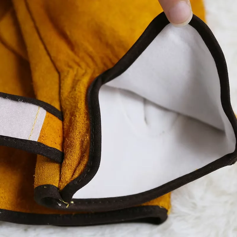 Anti-Cut Tear-Resistant Work Gloves Cowhide Leather Safety Gloves Home Driver Garden Carrying Welding Hands Protection Gloves