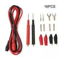 Kit Multimeter Test Leads Multifunction Replacement Accessory 16pcs Tool Set Digital Probes Meter Cable Copper PVC