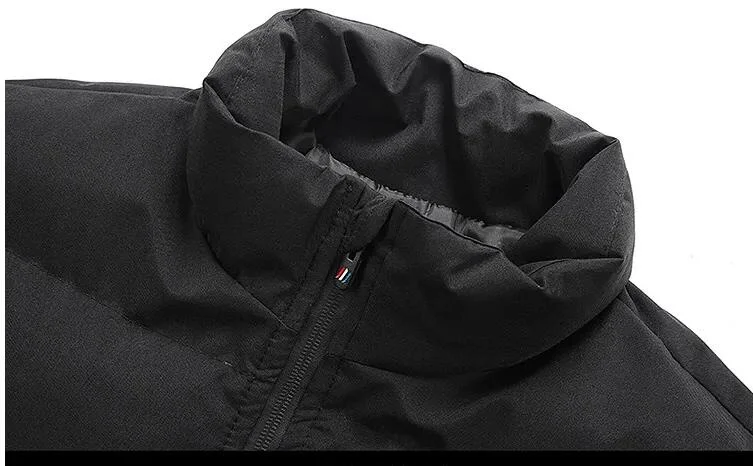 2024 Stand Collar Coats Autumn Jacket Men Cotton Padded Jacket Fashion Streetwear Casual Jacket Men Fashion Parkas Men Clothing