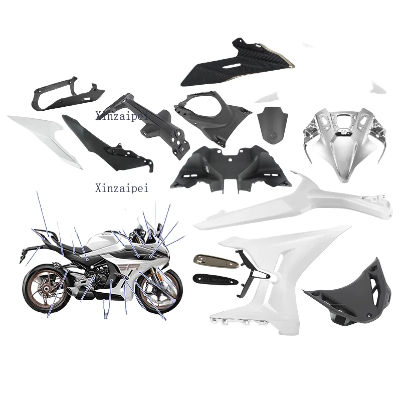 FOR CFMOTO 450SRS 2024 Starlight White Motorcycle Body Shell Fairing 2024 450 SRS Protective Board Cover Original Accessories