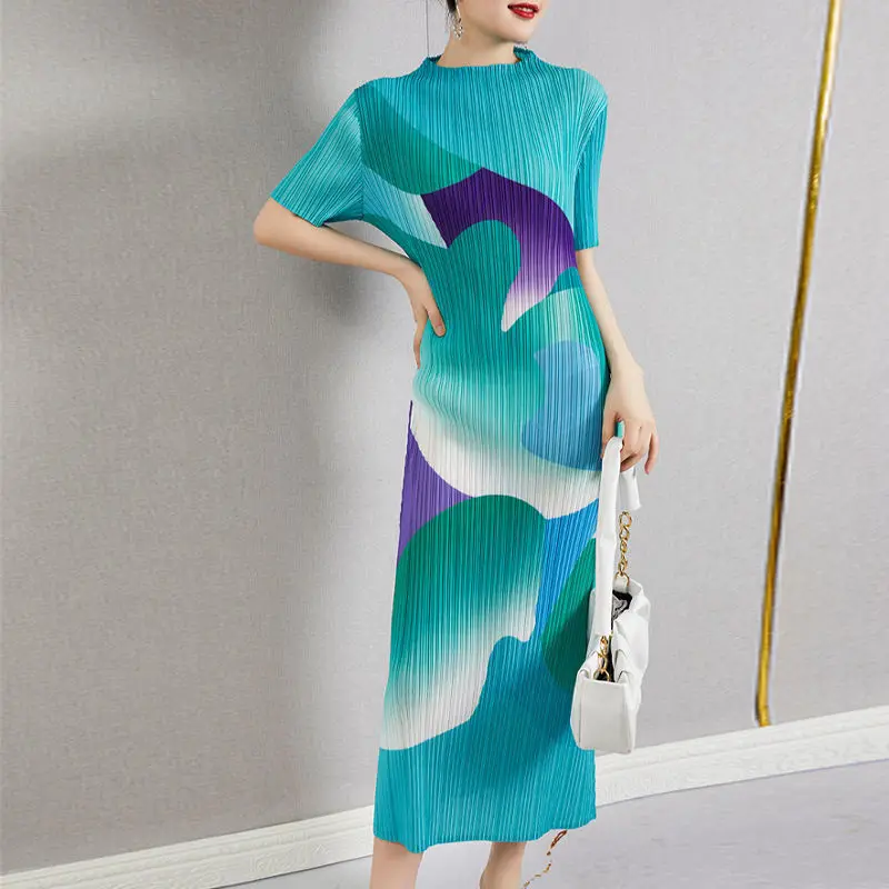 

Printed sleeveless dress summer women's clothing 2025 new pleated seaside vacation fairy beach skirt