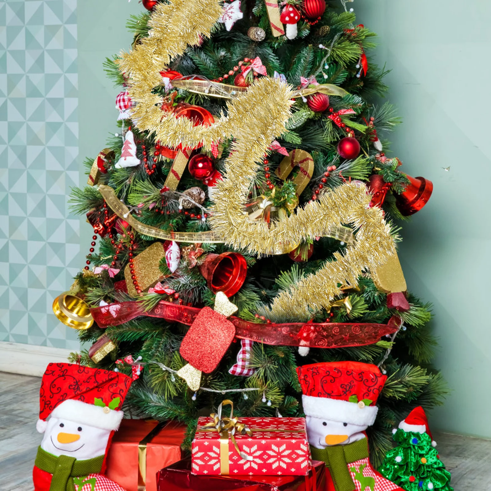 

Artificial Christmas Xmas Rattan Green Vine Xmas Decoration Christmas DIY Wreath Hanging Party Supplies
