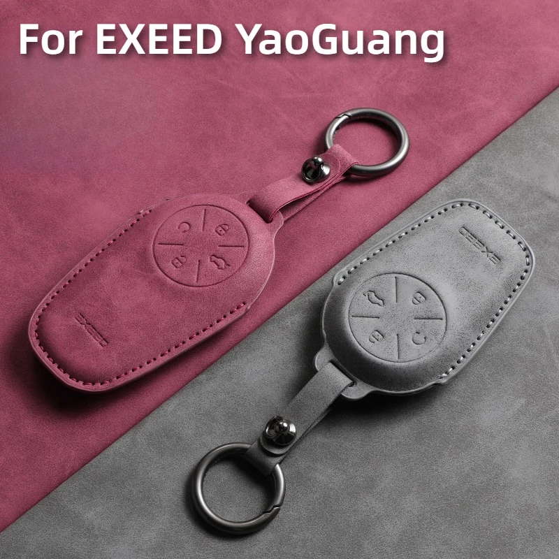 

Fit For EXEED YaoGuang CDM Lingyun Lanyue Zhuifeng Star Era ET ES Car Key Card Holder Smart Card Case Suede Protective Shell
