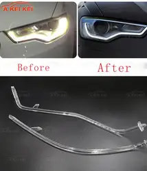 For Audi A6 C7 2012-2015 Car headlight DRL Daytime Running  Light Guide Plate DRL Tube Strip 2013 2014