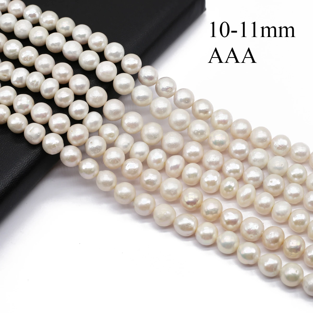 

10-11mm AAA Natural Freshwater Pearl Beaded Round Shape Punch Loose Beads For Jewelry Making DIY Bracelet Necklace Accessories