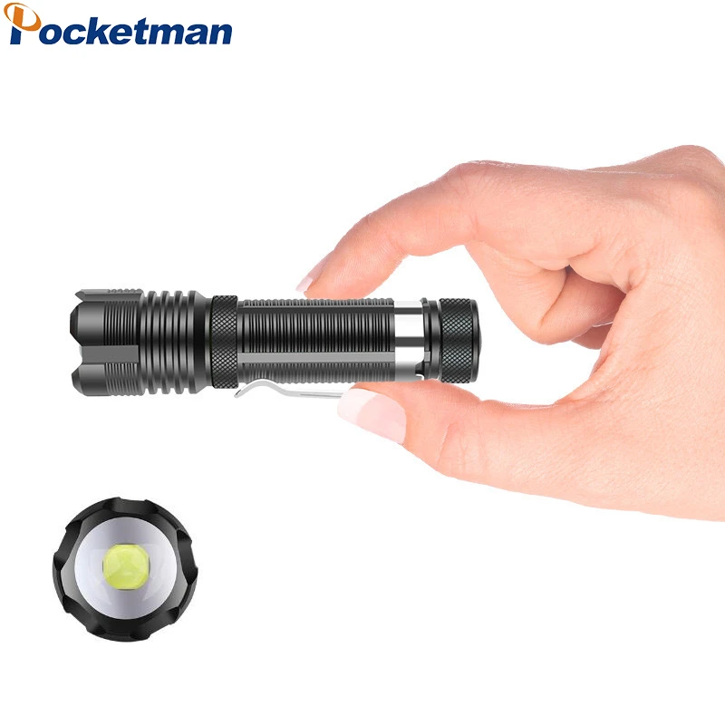 

Mini LED Flashlight Zoom with Pen Clip 5-modes Lamp Outdoor Waterproof Warning Light Camping Fishing Lantern for 14500 Batteries