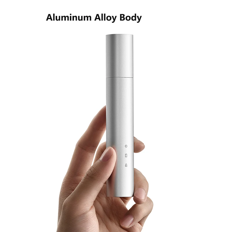mijia-電動鼻毛トリマー男性用充電式ポータブルアルミニウム合金無痛クリッパー-ipx7-防水