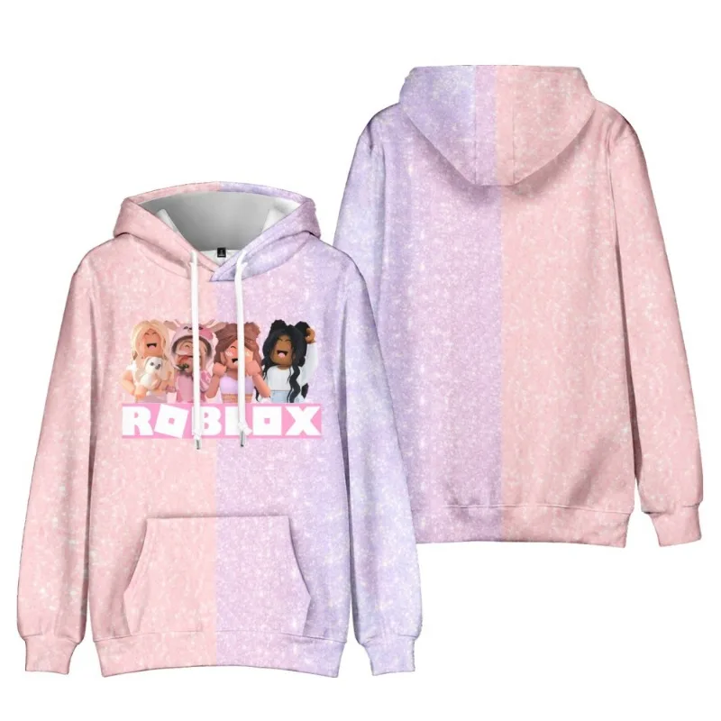 نمط جديد Roblox لعبة هوديي الكرتون البلوزات المطبوعة الفتيان والفتيات الأطفال الكبار عيد الميلاد هدية عيد ميلاد الملابس سترة #2