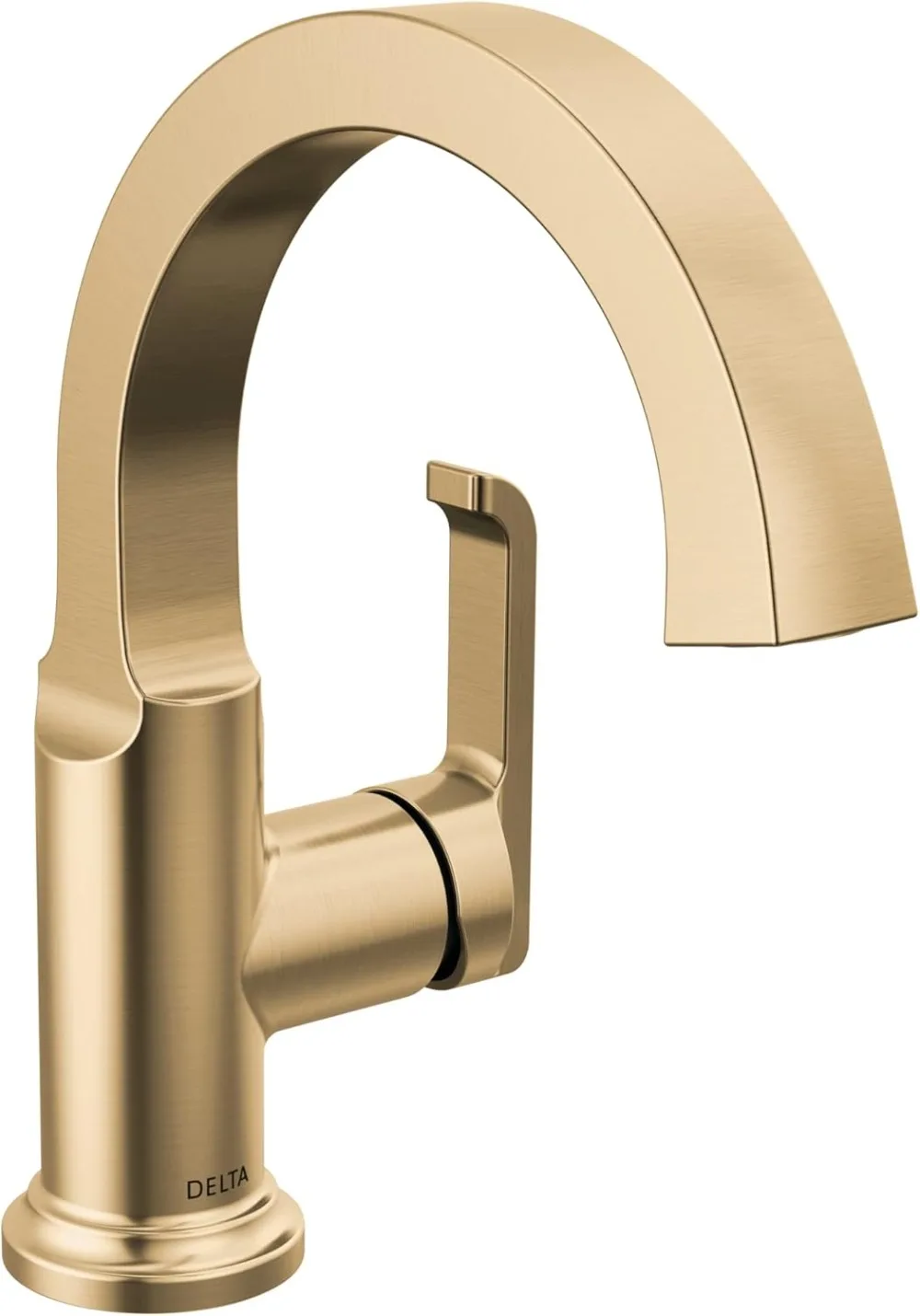 

Gold Single Handle Bathroom Faucet, Bathroom Sink Faucet, Diamond Seal Technology, Metal Drain Assembly, Champagne Bronze