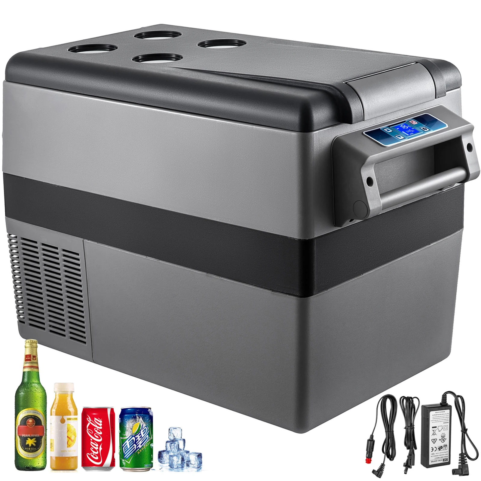 20L 22L 35L 45L 55L 12/24V DC 110-240V AC Por Compressor Car Refrigerator Mini Fridge Freezer Cooler for Camping