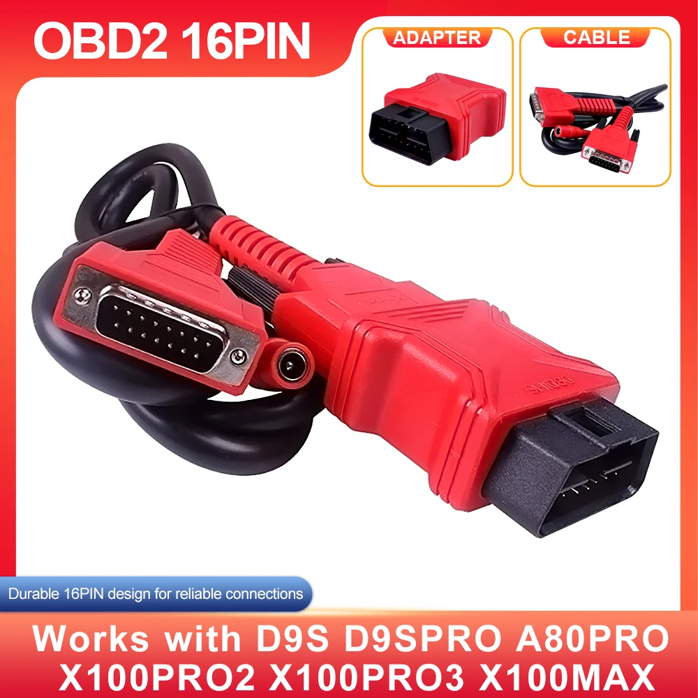 

2026 For XTOOL OBD2 16PIN Adapter X100 Pro Main Cable Connector Diagnostic Cable for D9S for X100 Pad2/ PAD3/D7/D8/ A80PRO/IP819