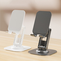 360 Rotation Mobile Phone Holder Stand Folding Lazy Desktop Mobile Phone Tablet Universal Metal For iPhone 15 14 Samsung Xiaomi