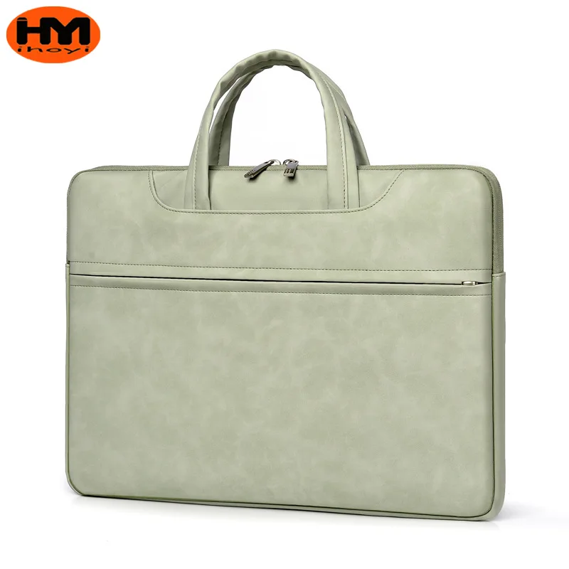 Ihoyi New Wear-Resistant Leather Laptop Bag, Tablet iPad Protective PU Leather Laptop inner Bag, Lightweight Shoulder Handbag