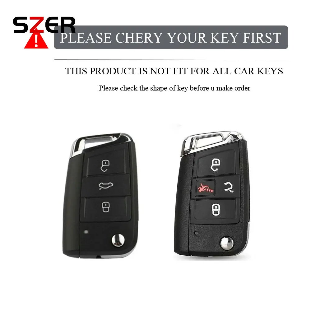 3 4 Button TPU Car Key Case Cover For VW Volkswagen Golf 7 MK7 Tiguan MK2 For SEAT Ateca Leon FR 2 Ibiza For Skoda Octavia Fob