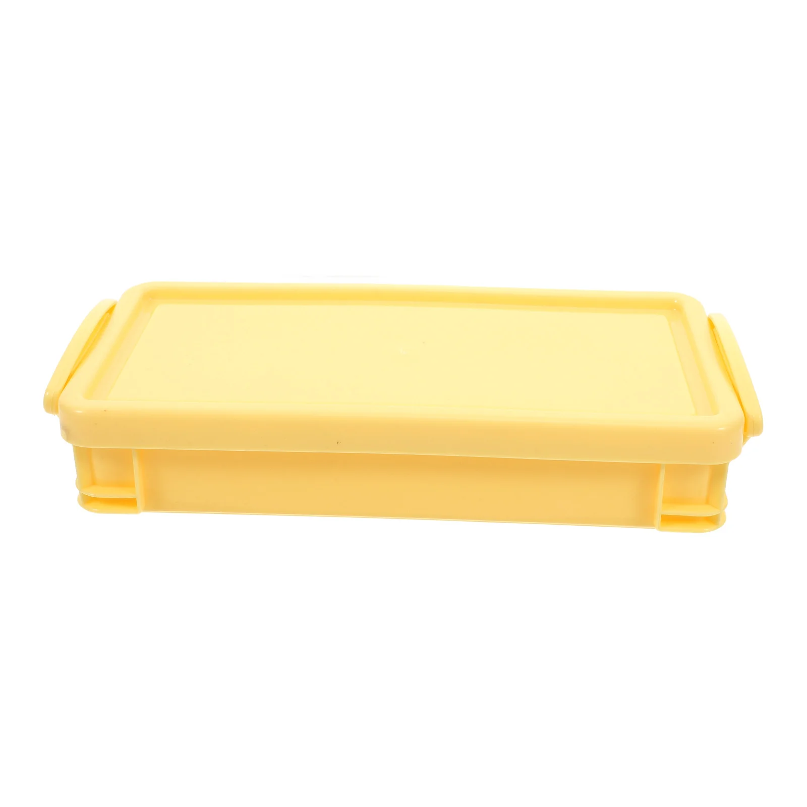 

Plastic Stackable Pencil Box Large Capacity Hard Case Snap Tight Lid School Supplies Organizer Pencil Box for Office